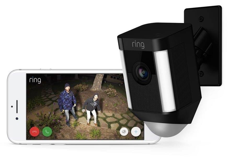 Ring Spotlight Wi-Fi Security Camera, 1080p, Black L396469