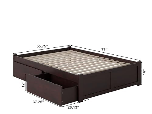 AFI Concord Platform Bed with Storage Drawers J78151