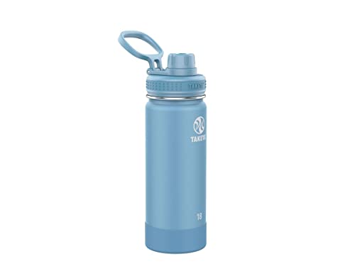Takeya Actives Water Bottle with Spout Lid, 18 oz, Midnight Blue W579