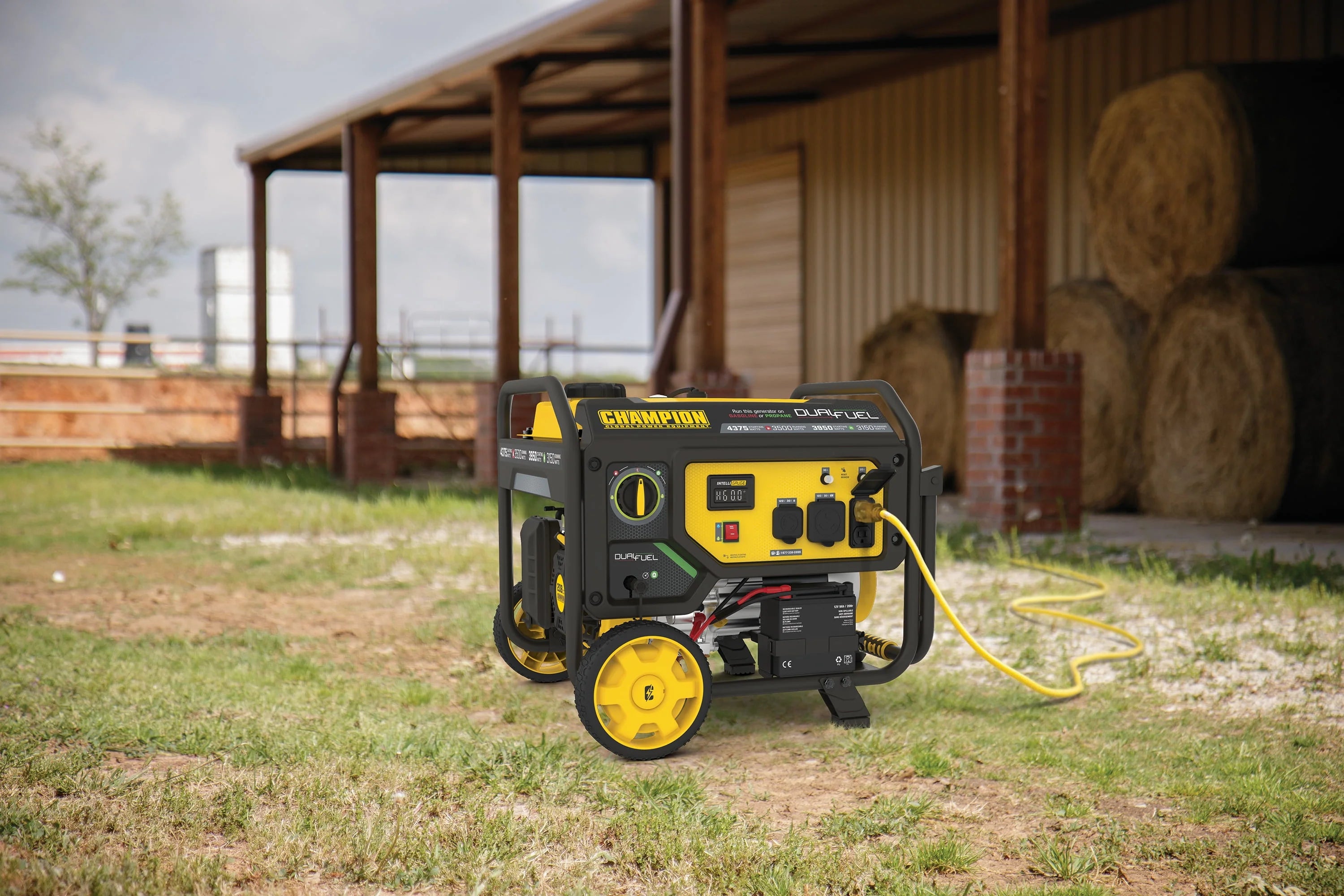 Champion Power Equipment 3500-Watt Dual Fuel Portable Generator with Electric Start B8317