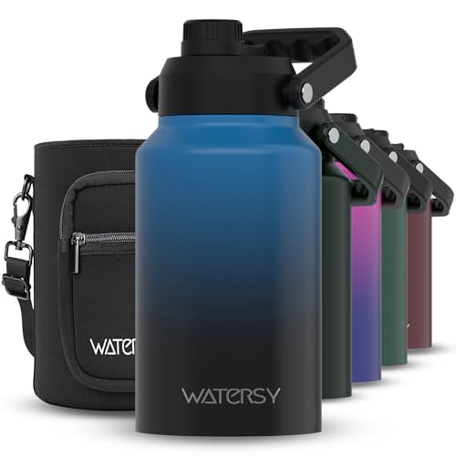 128oz Insulated Stainless Steel Water Bottle with Handle, Black W803