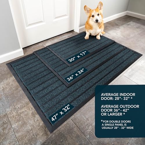 ubdyo Extra Durable Door Mat Non-Slip Outdoor Entrance 30" x 17" Bright Brown W5648