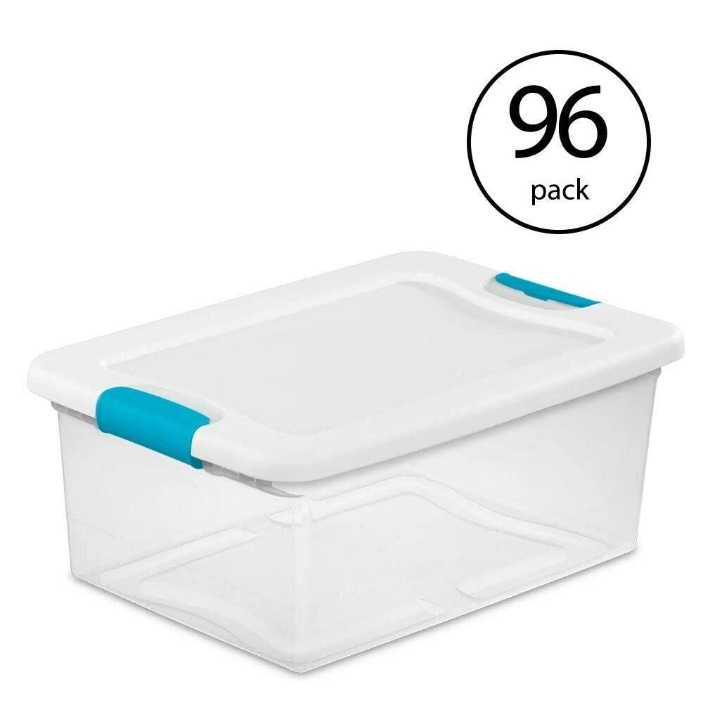 Sterilite 15-Qt Clear Stackable Storage Box Container Y177512