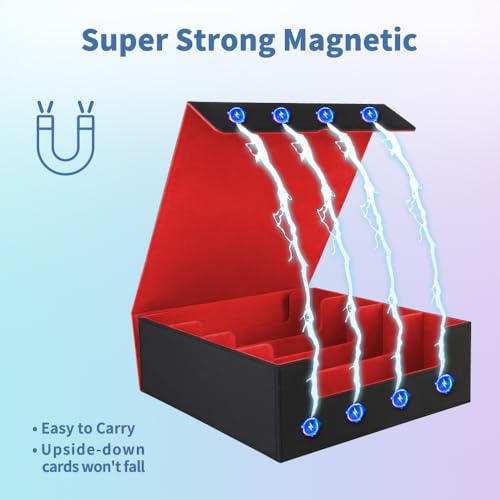 Trading Card Storage Box 4-Row Holder for MTG, Pokemon, YUGIOH S705
