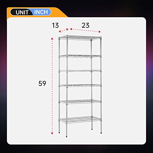 4 Tier NSF Wire Shelving Unit Heavy Duty Steel Storage Rack, Black X19089