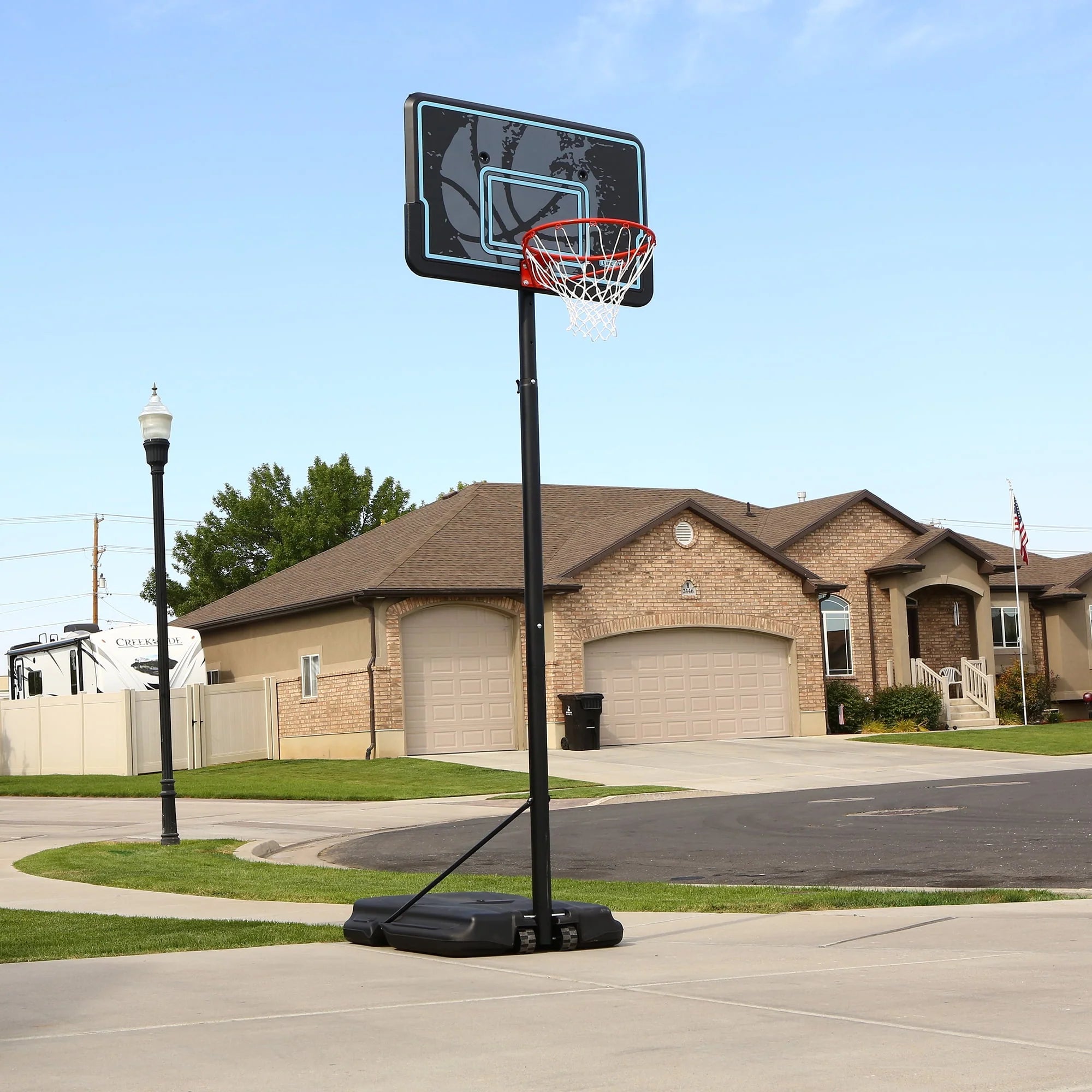 Lifetime Adjustable Portable Basketball Hoop, 44 inch HDPE Plastic Impact W285