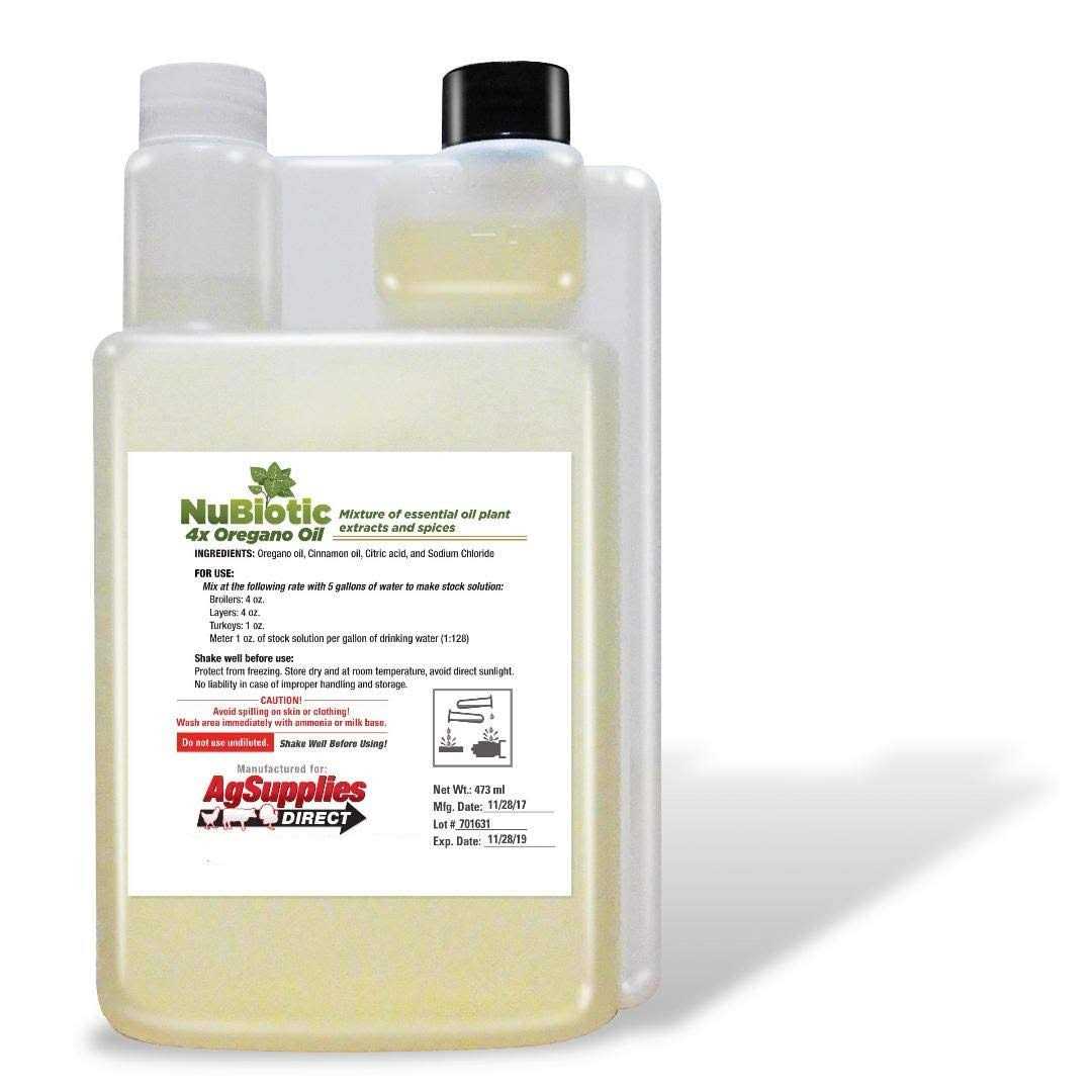 Nubiotic 4X Concentrate Oregano Oil for Chickens & Turkeys