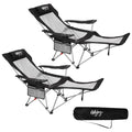 #WEJOY 2-in-1 Reclining Camping Chair with Footrest for Adults B28363