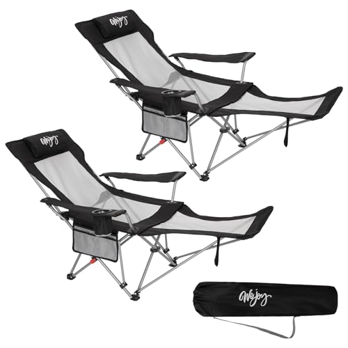 #WEJOY 2-in-1 Reclining Camping Chair with Footrest for Adults B28363