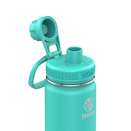 Takeya Actives Water Bottle with Spout Lid, 18 oz, Midnight Blue W579