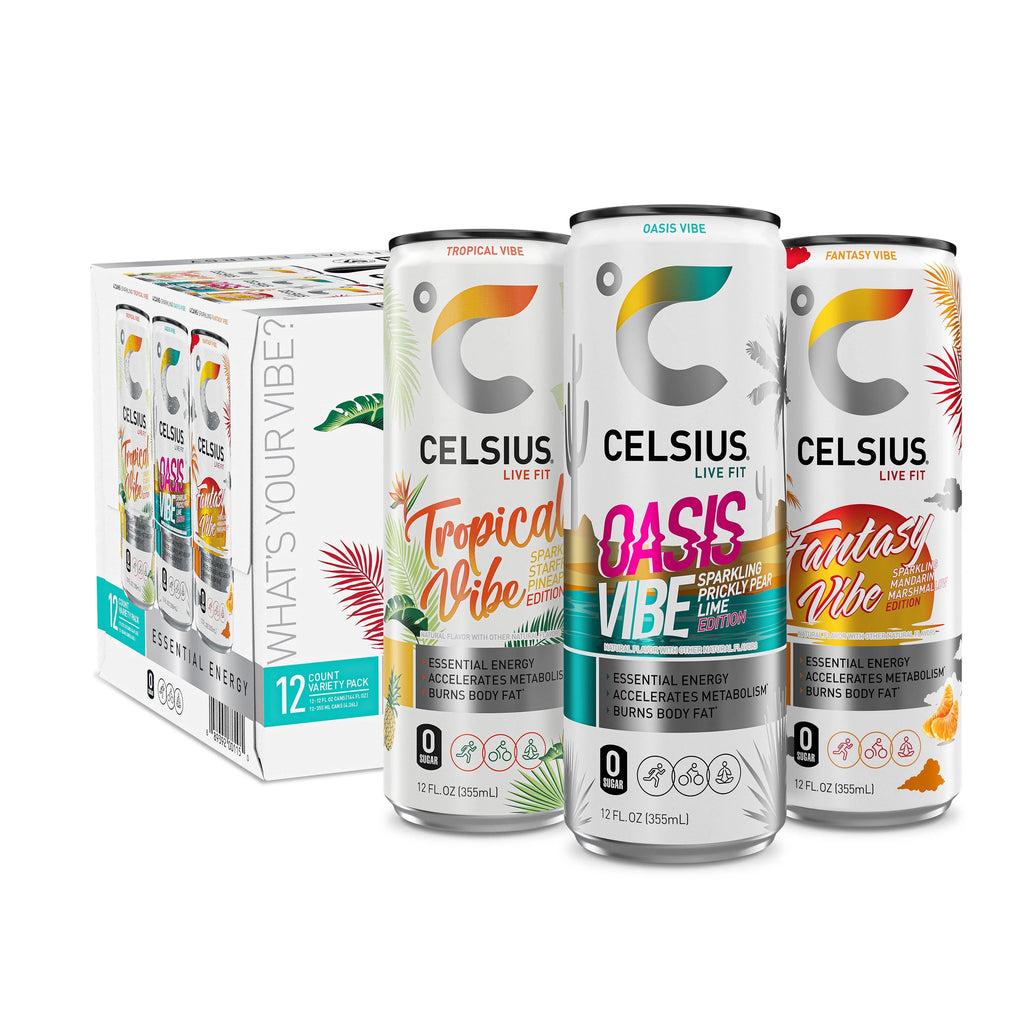 CELSIUS Sparkling Space Variety Pack, Functional Energy Drink, 12 fl oz, 12-Pack T823