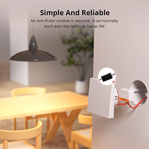 SONOFF ZBMINIL2 Extreme Zigbee Smart Light Switch 2 Way, No Neutral Required, 4-Pack O55479