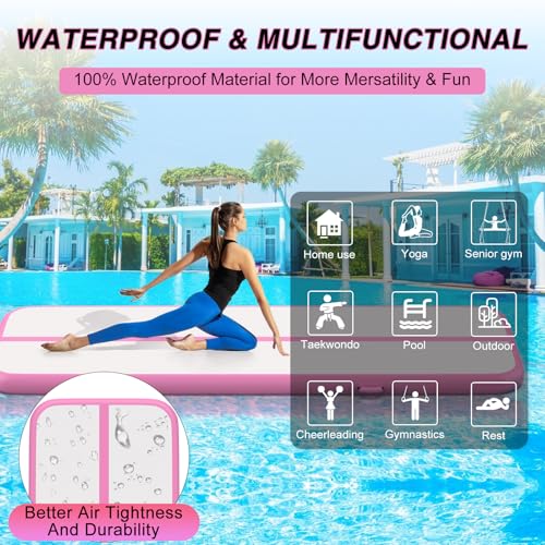 Inflatable Gymnastics Tumbling Mat with Electric Pump W352941