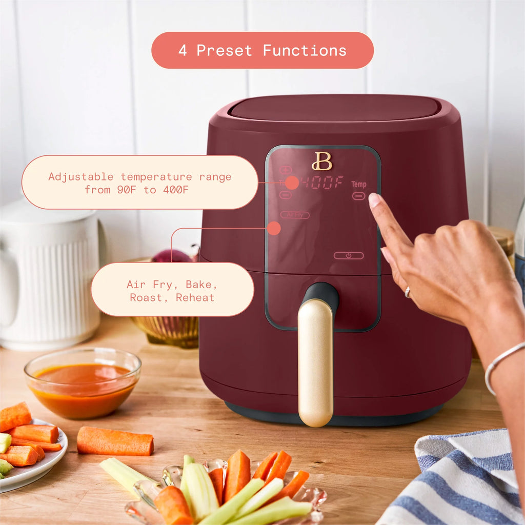 Beautiful 3 Qt Air Fryer with TurboCrisp Technology, White Icing by Drew Barrymore Q37808