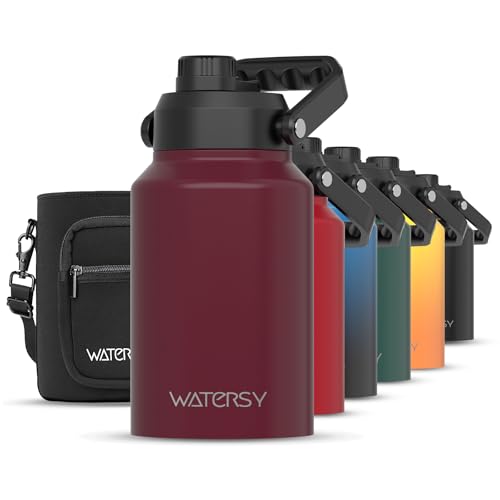 128oz Insulated Stainless Steel Water Bottle with Handle, Black W803