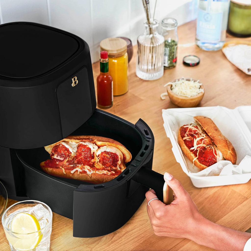 Beautiful 3 Qt Air Fryer with TurboCrisp Technology, White Icing by Drew Barrymore Q37808