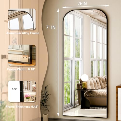 HARRITPURE 57"x20" Full Length Mirror with Aluminum Frame, Gold A38098