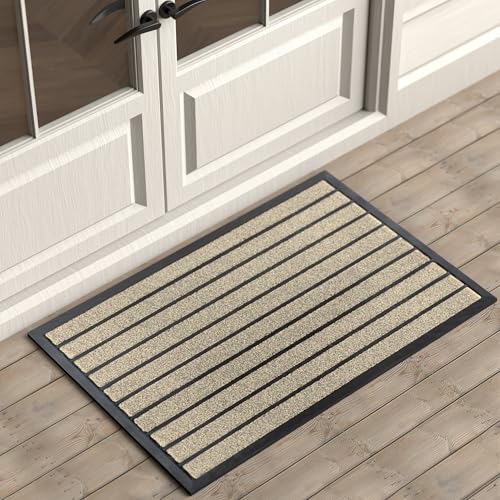 ubdyo Extra Durable Door Mat Non-Slip Outdoor Entrance 30" x 17" Bright Brown W5648