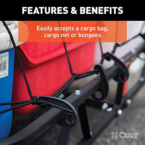 CURT 18145 48 x 20-Inch Hitch Cargo Carrier, 500 lbs Capacity, Black Steel Y515326