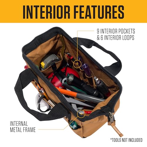 Carhartt Onsite Tool Bag, 13-Inch 15 Pocket, Water-Resistant X3174