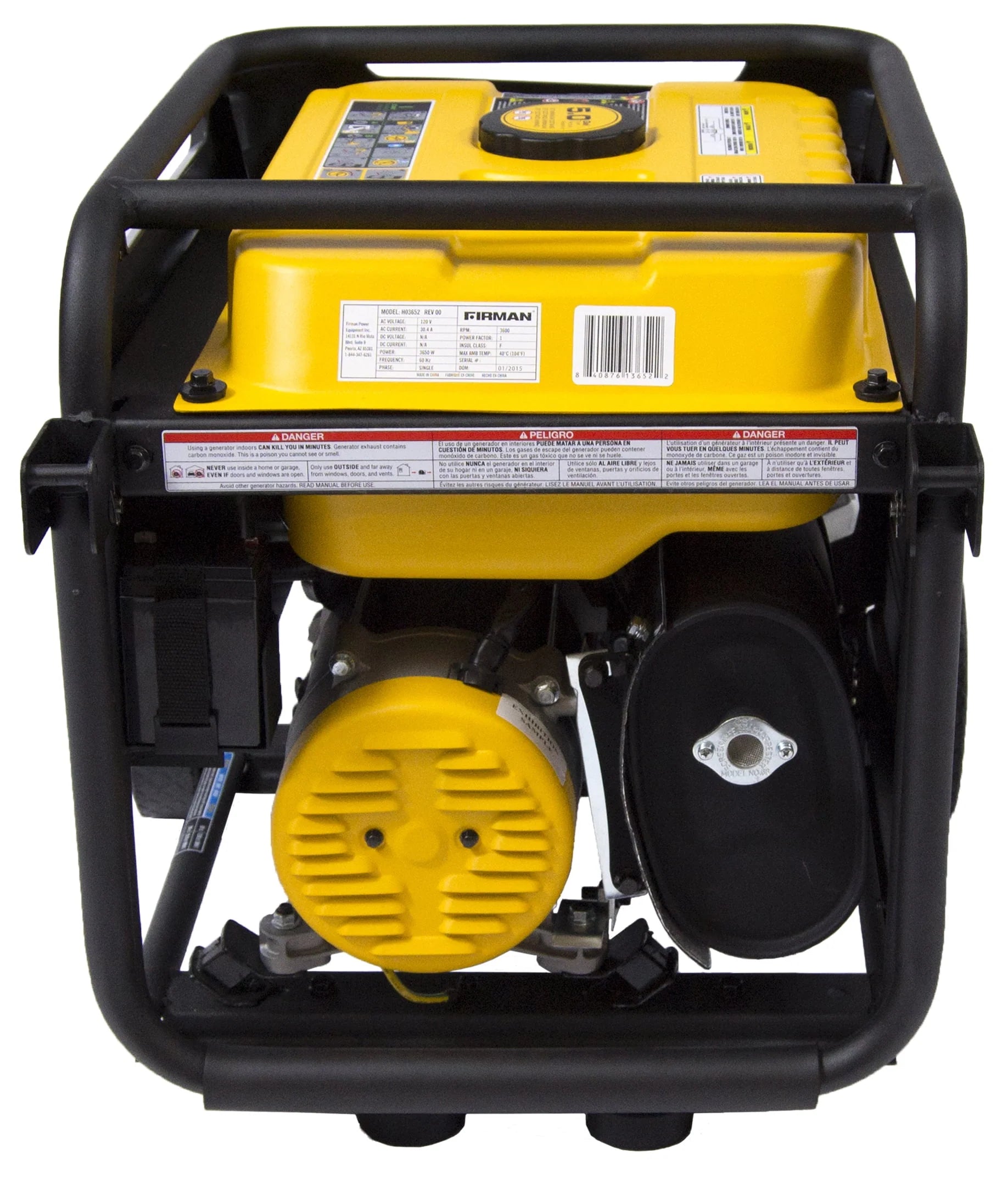 Firman H03652 4550/3650 Watt Dual Fuel Recoil Start Generator L891