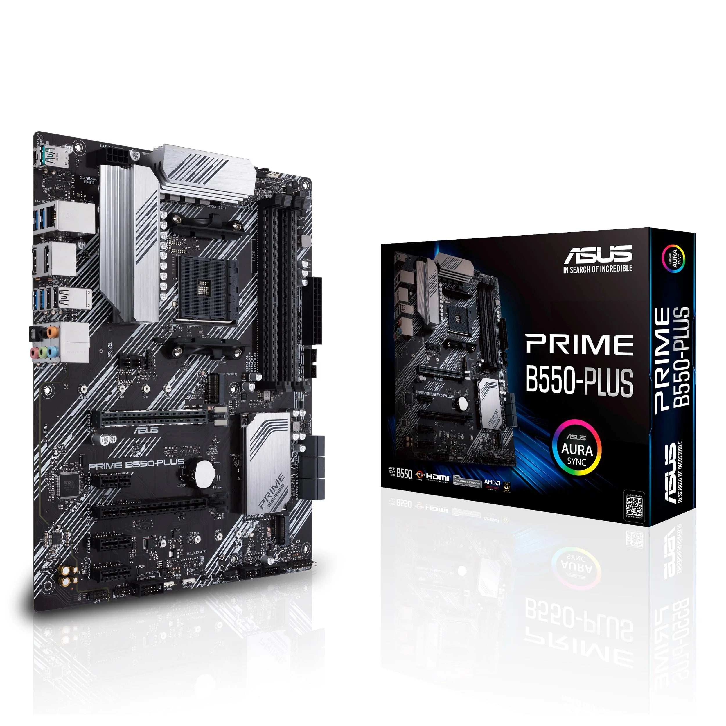 ASUS PRIME B550-PLUS AM4 AMD B550 SATA 6Gb/s USB 3.0 HDMI ATX AMD Motherboard