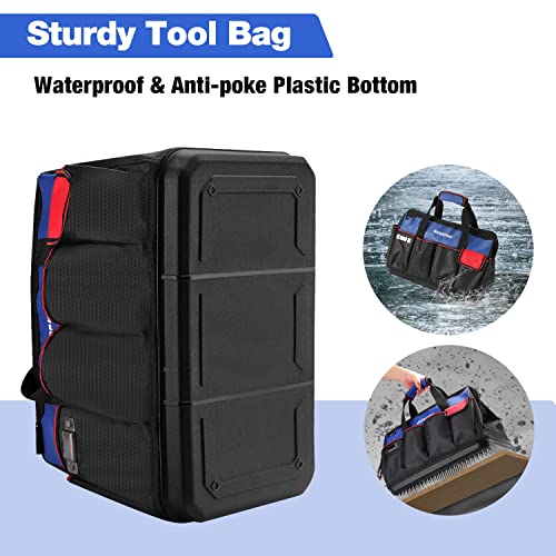 WORKPRO 18 Inch Tool Bag with Waterproof Molded Base Z683768
