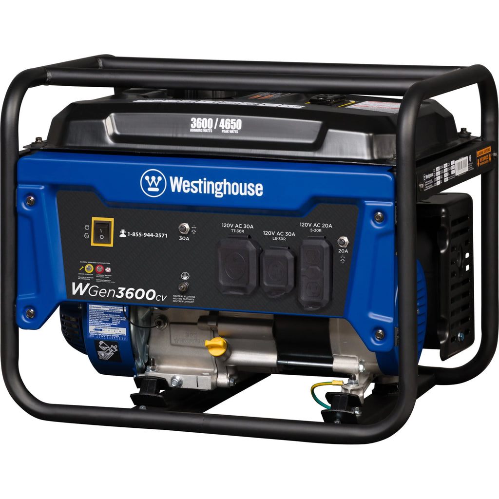 Westinghouse 4650 Peak Watt Portable Gas Generator with CO Sensor C8287