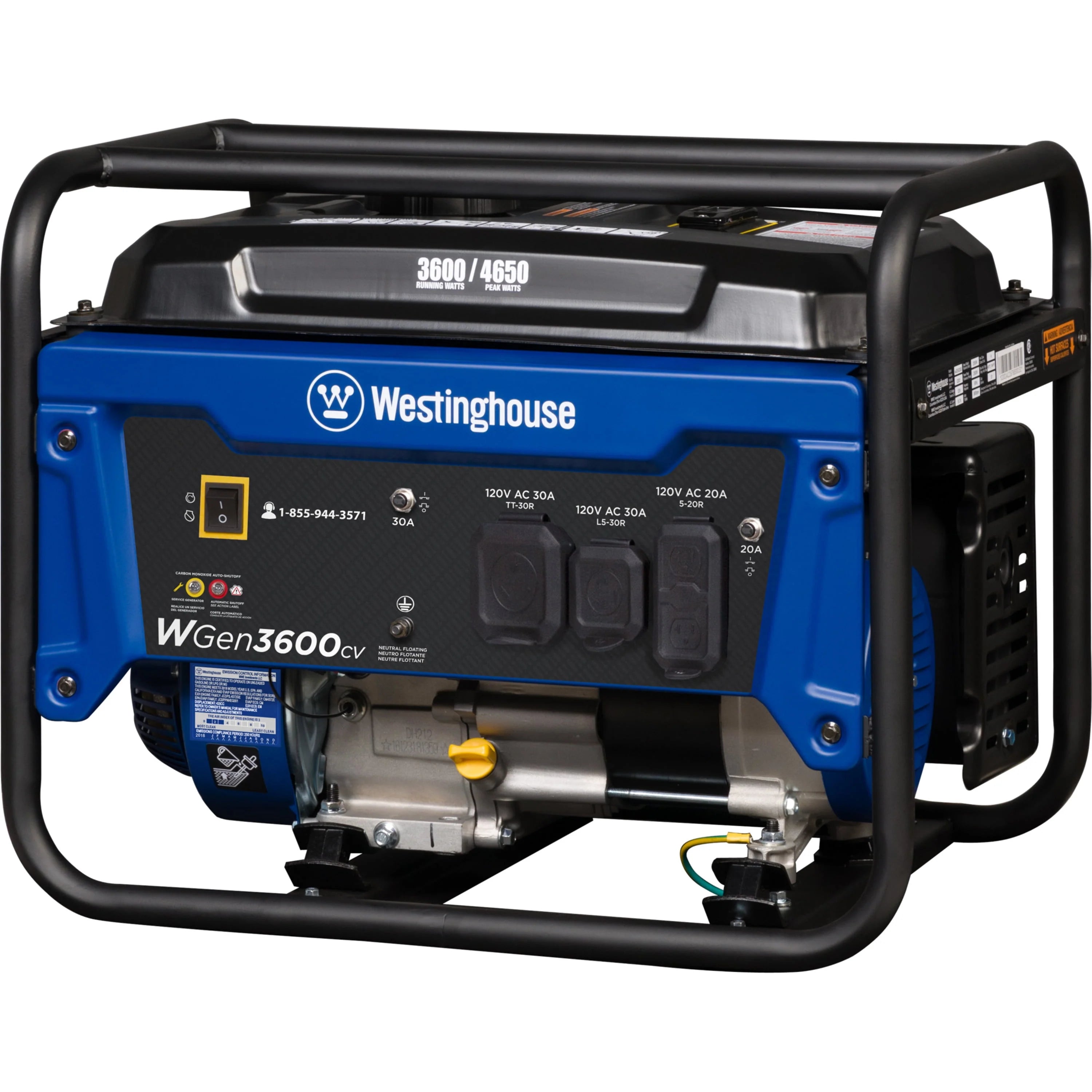 Westinghouse 4650 Peak Watt Portable Gas Generator with CO Sensor C8287