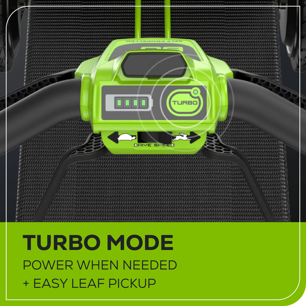 Greenworks 60V 21" Self Propelled Lawn Mower with 8.0 Ah Battery & Charger U974342