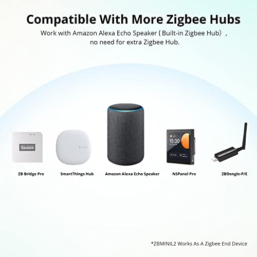 SONOFF ZBMINIL2 Extreme Zigbee Smart Light Switch 2 Way, No Neutral Required, 4-Pack O55479