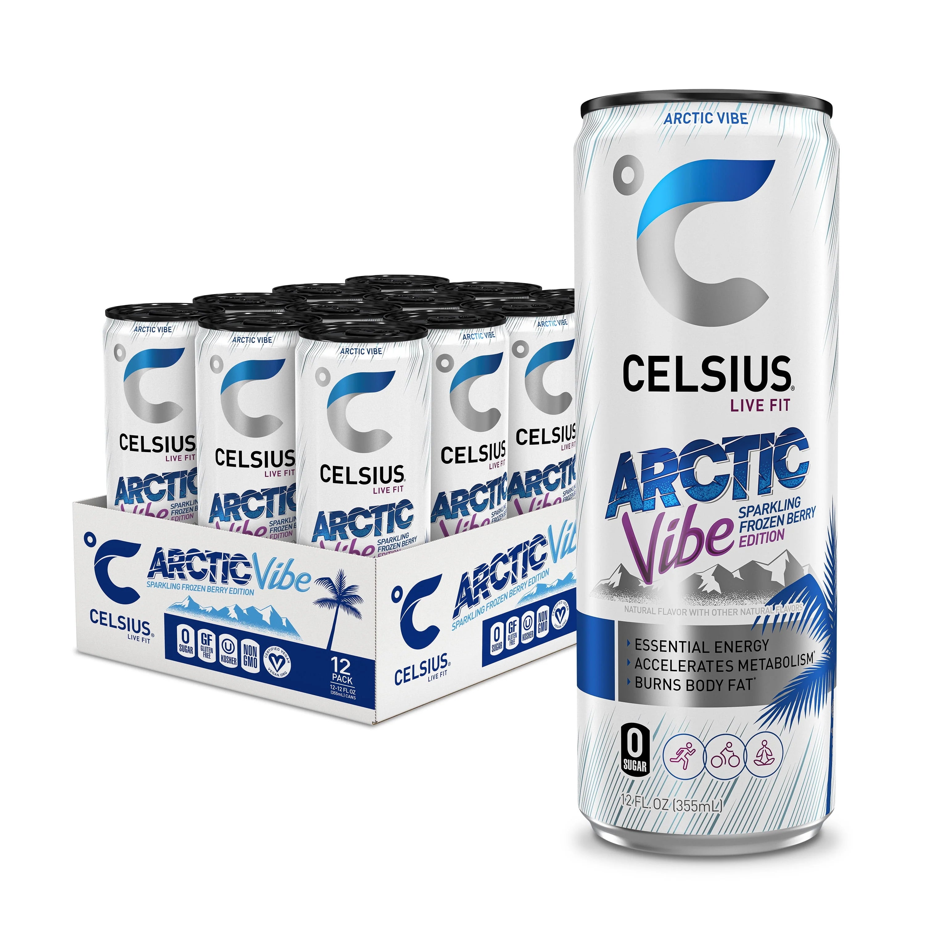 CELSIUS Sparkling Space Variety Pack, Functional Energy Drink, 12 fl oz, 12-Pack T823