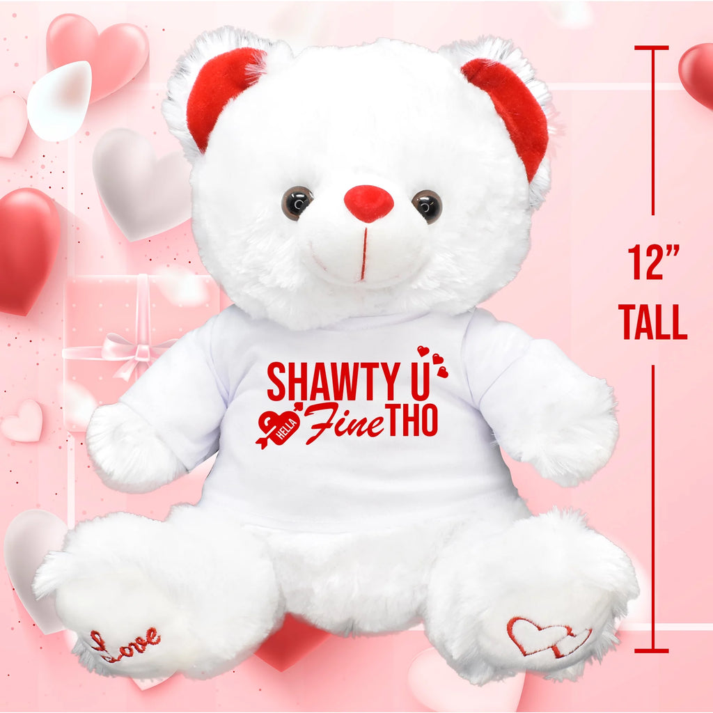 Shawty U Hella Fine Tho Galentines Gifts Teddy Bear Chocolates Gift Bag W719854