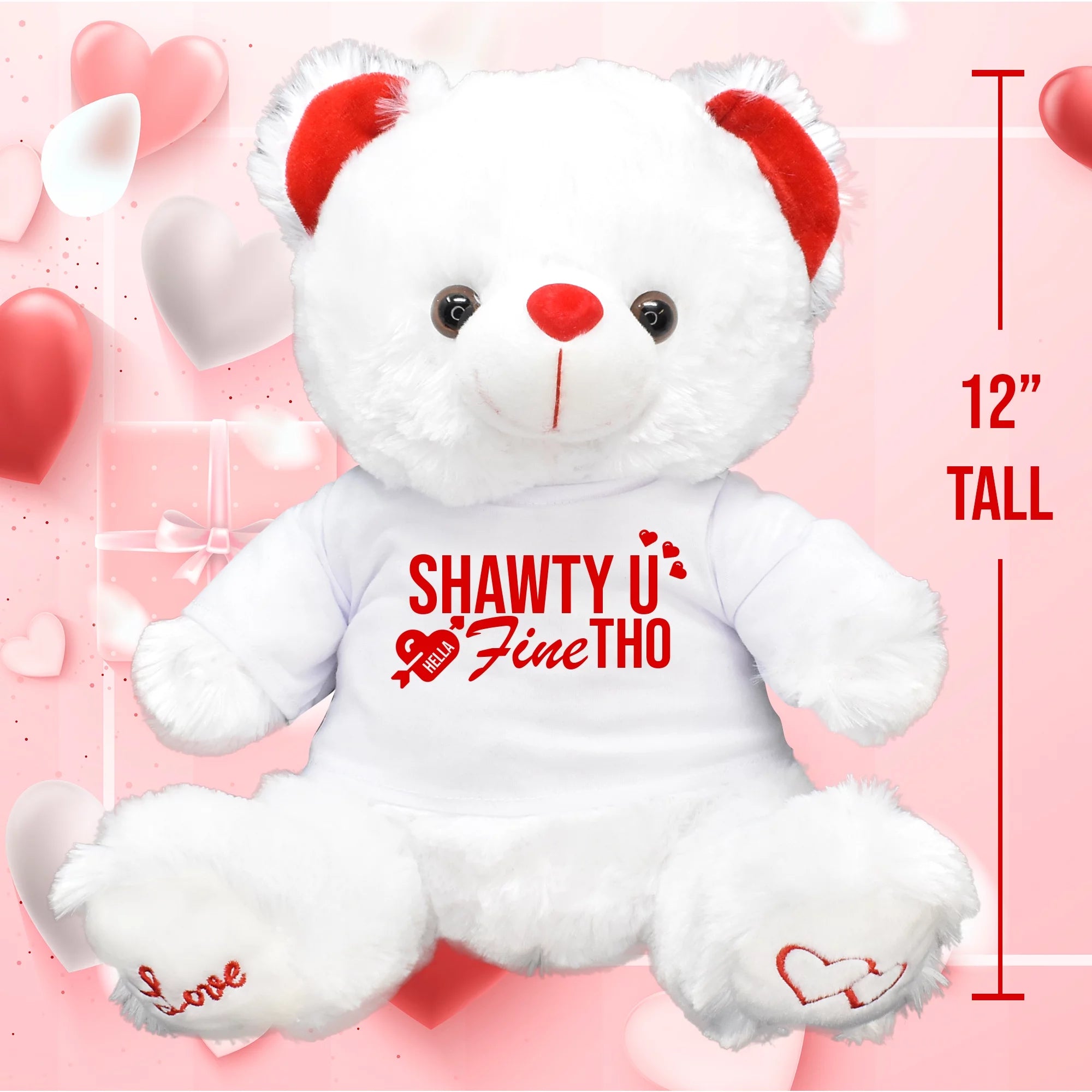 Shawty U Hella Fine Tho Galentines Gifts Teddy Bear Chocolates Gift Bag W719854