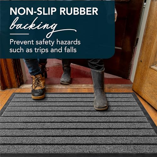 ubdyo Extra Durable Door Mat Non-Slip Outdoor Entrance 30" x 17" Bright Brown W5648